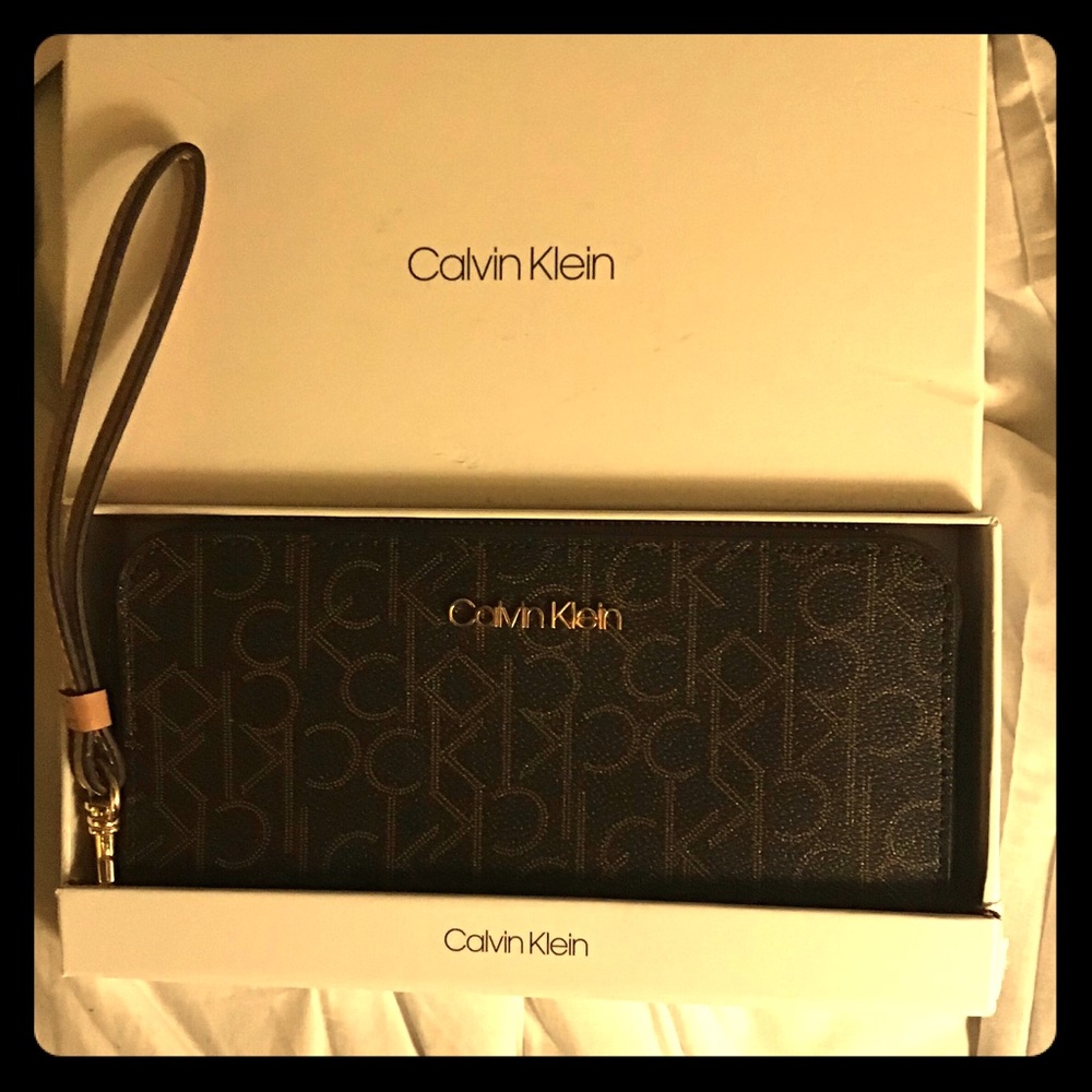 Calvin Klein monogram zip up wallet